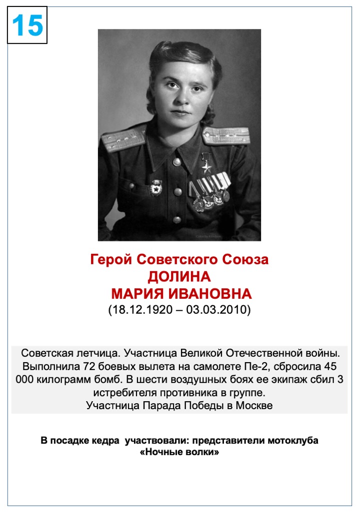 Долина Мария Ивановна