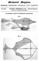 Планер Кейли в журнале Mechanics' Magazine за 1852 год